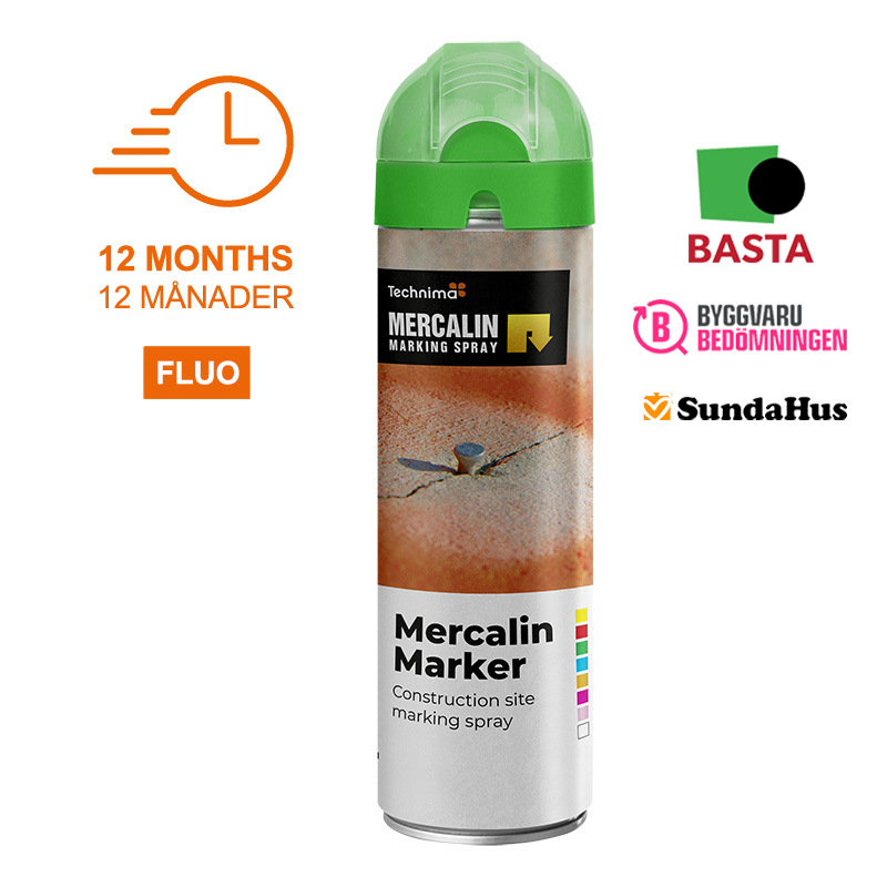 Mercalin Marker Fluo 12-pack - Grön
