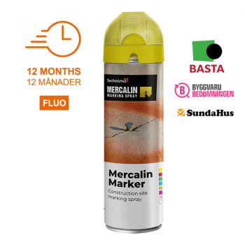 Mercalin Marker Fluo 12-pack - Gul